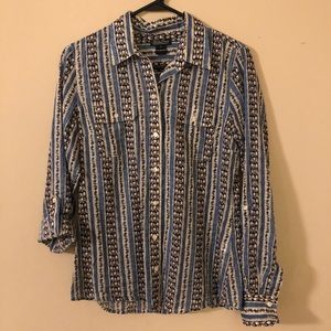 Lucky Brand Roll Tab Sleeve Button Up Shirt